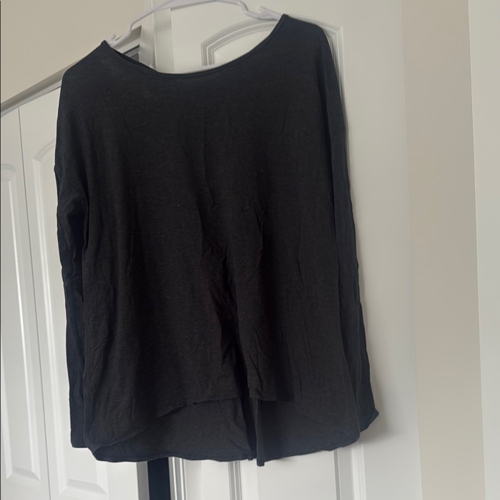 Lululemon Athletica Black Asymmetrical Relaxed Blouse
